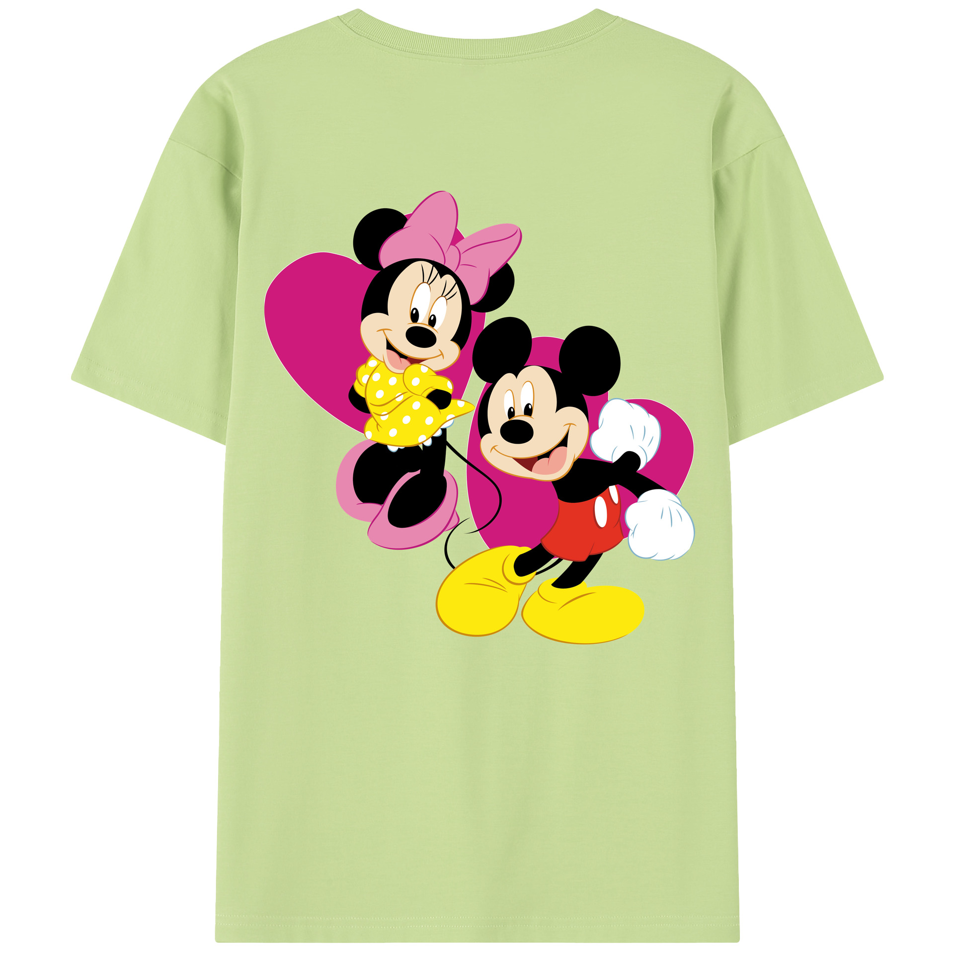 （画像用） ミッキーマウス Mickey Mouse 綿100％半袖Tシャツ（背面プリント）